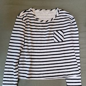 Alex Mill Long Sleeve Stripped Pocket Tee